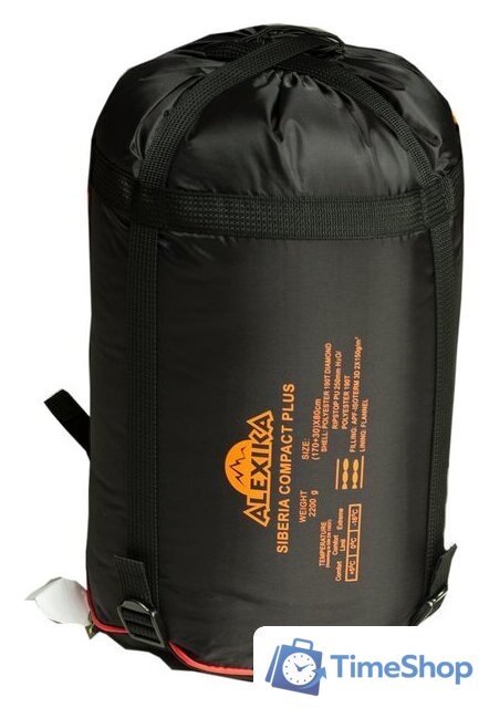 Спальный мешок AlexikA Siberia Compact Plus 200 (левая молния, зеленый) - Изображение №10 — Интернет-магазин Time-Shop