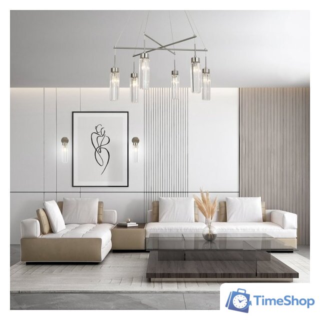 Подвесная люстра Евросвет 60163/6 (никель) - Изображение №4 — Интернет-магазин Time-Shop