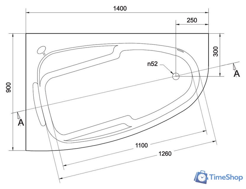 Ванна Cersanit Joanna 140x90L - Изображение №6 — Интернет-магазин Time-Shop