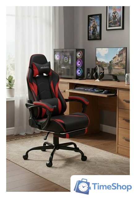 Игровое (геймерское) кресло Arvento Primo (черный/красный) - Изображение №8 — Интернет-магазин Time-Shop