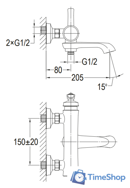 Смеситель Omnires Armance AM5230 ORB - Изображение №4 — Интернет-магазин Time-Shop