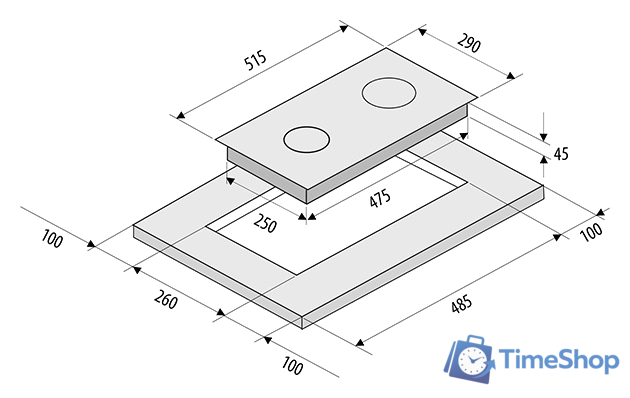 Варочная панель Krona Partita 30 IX - Изображение №3 — Интернет-магазин Time-Shop
