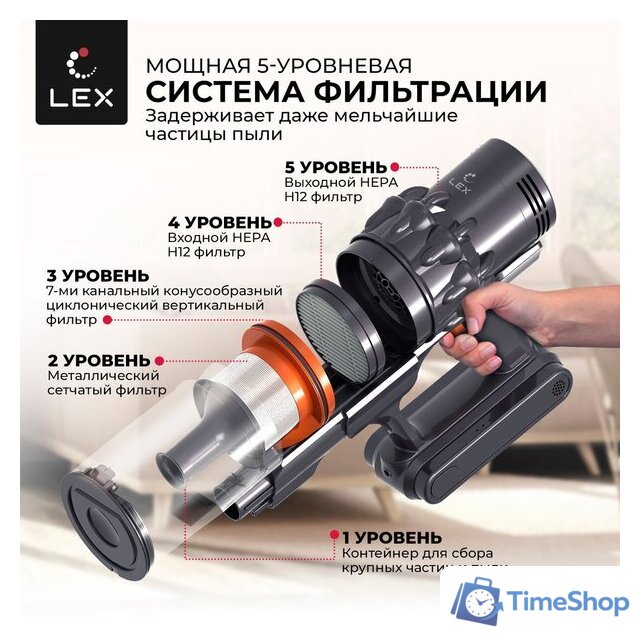 Пылесос LEX LXVCS 7071 - Изображение №3 — Интернет-магазин Time-Shop