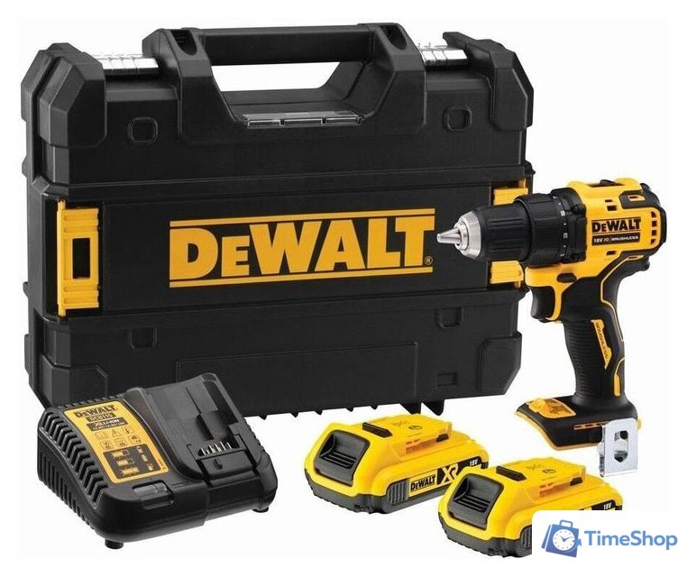 Дрель-шуруповерт DeWalt DCD708D2T-QW (с 2-мя АКБ, кейс) - Изображение №1 — Интернет-магазин Time-Shop