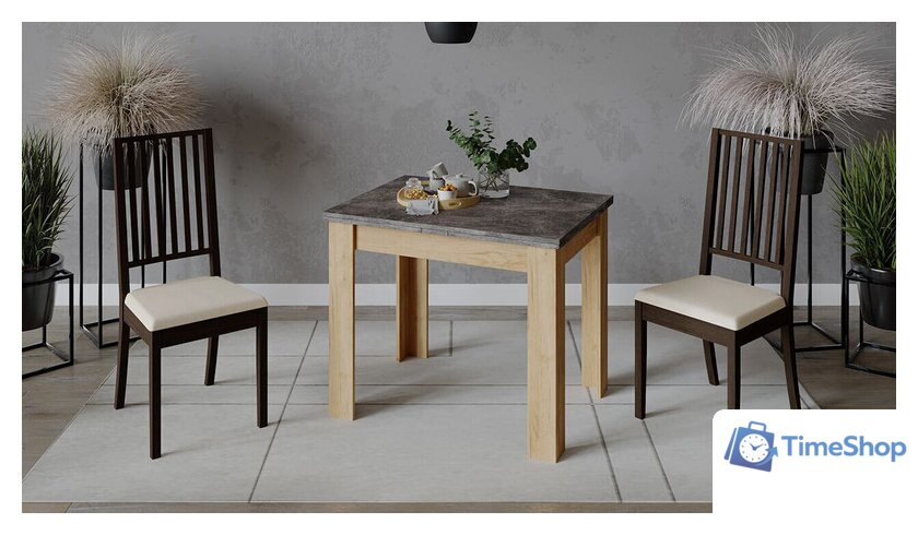 Кухонный стол Трия Промо тип 3 (дуб крафт золотой/ателье темное) - Изображение №1 — Интернет-магазин Time-Shop