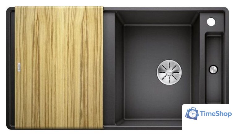 Кухонная мойка Blanco Axia III 5 S-F 523225 (антрацит, деревянная доска) - Изображение №1 — Интернет-магазин Time-Shop