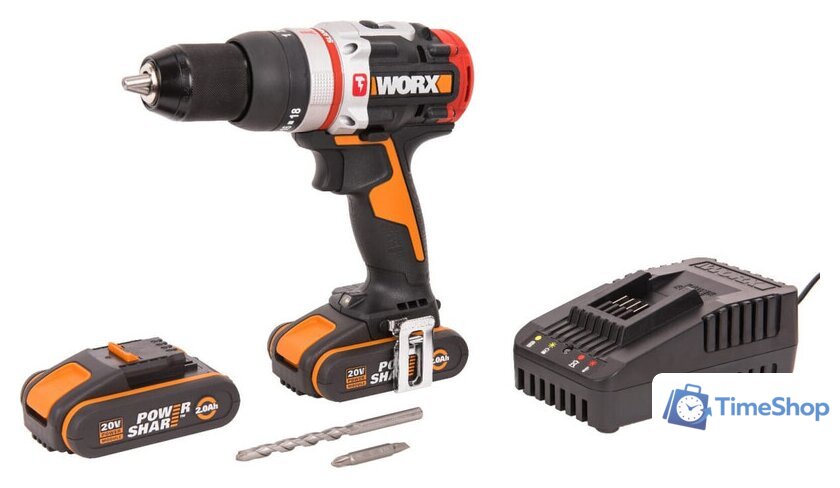 Ударная дрель-шуруповерт Worx WX354 (с 2-мя АКБ, кейс) - Изображение №1 — Интернет-магазин Time-Shop