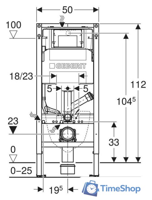 Инсталляция для унитаза Geberit Duofix 111.364.00.6 - Изображение №3 — Интернет-магазин Time-Shop