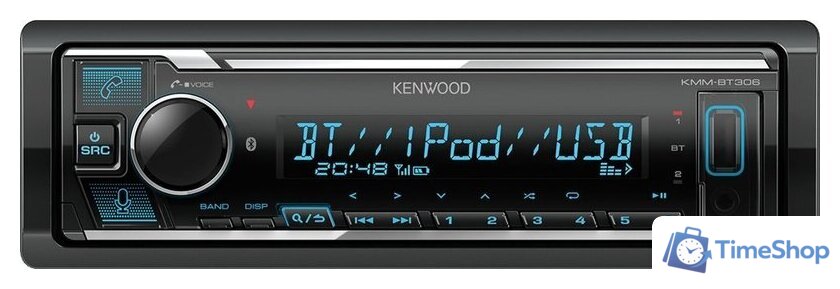 USB-магнитола Kenwood KMM-BT306 - Изображение №1 — Интернет-магазин Time-Shop