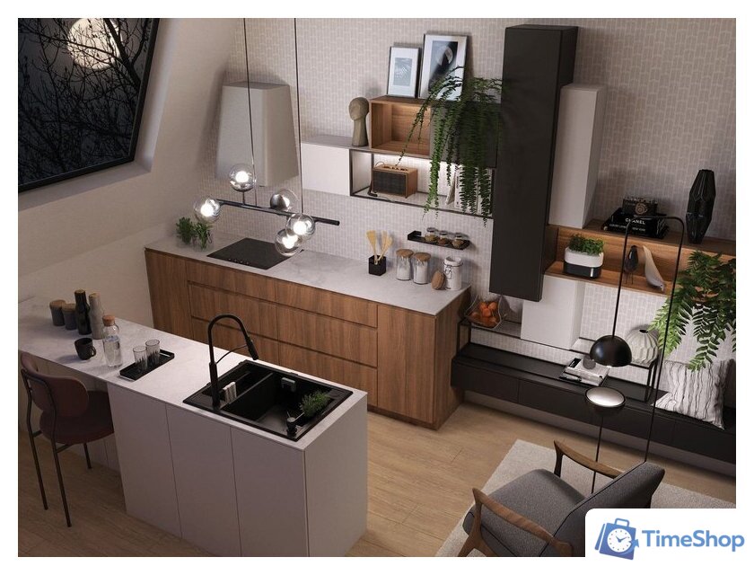 Кухонная мойка Deante Magnetic ZRM T503 (антрацитовый металлик) - Изображение №4 — Интернет-магазин Time-Shop