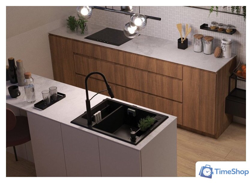 Кухонная мойка Deante Magnetic ZRM T503 (антрацитовый металлик) - Изображение №3 — Интернет-магазин Time-Shop