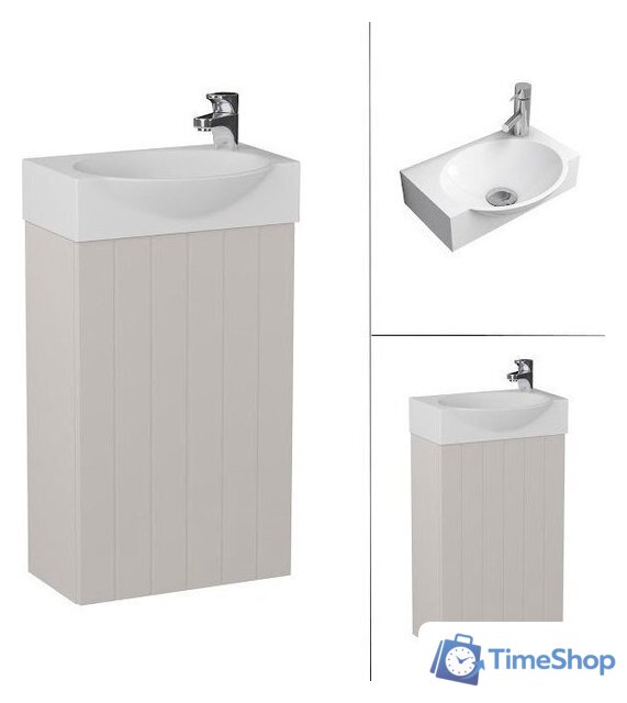  Lauter Тумба под умывальник Из искусственного мрамора Amelia 40 (кашемир п/мат) - Изображение №2 — Интернет-магазин Time-Shop