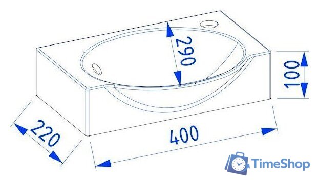  Lauter Тумба под умывальник Из искусственного мрамора Amelia 40 (кашемир п/мат) - Изображение №7 — Интернет-магазин Time-Shop