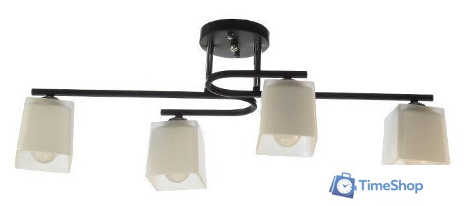 Люстра средней высоты Aitin Pro НПБ 02-4x60-101 N6194/4 (черный/хром) - Изображение №1 — Интернет-магазин Time-Shop