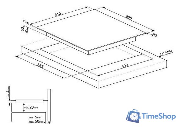Варочная панель Smeg SE364ETBM - Изображение №2 — Интернет-магазин Time-Shop