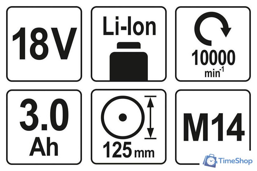 Угловая шлифмашина Yato YT-82828 - Изображение №4 — Интернет-магазин Time-Shop