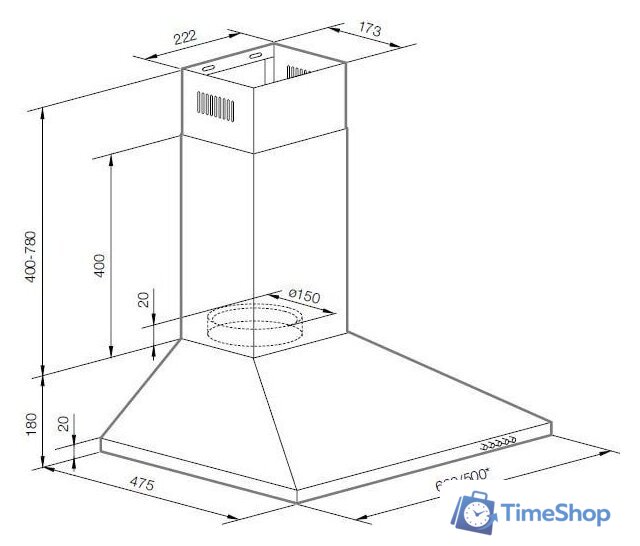 Кухонная вытяжка Graude DHP 50.0 W - Изображение №2 — Интернет-магазин Time-Shop