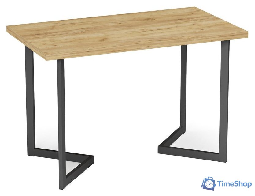Кухонный стол Soma Miata 36 120x66 (дуб крафт золотой/черный) - Изображение №1 — Интернет-магазин Time-Shop