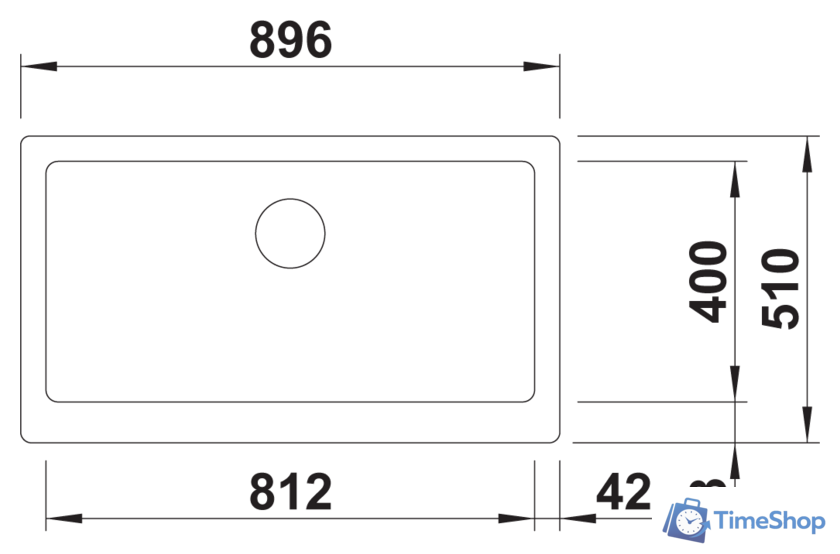 Кухонная мойка Blanco Vintera XL 9-UF 526105 (белый) - Изображение №2 — Интернет-магазин Time-Shop