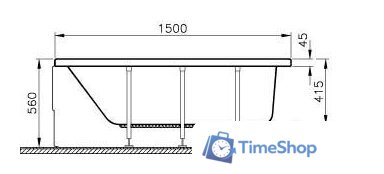 Ванна Vitra Neon 150x70 [52510001000] - Изображение №2 — Интернет-магазин Time-Shop