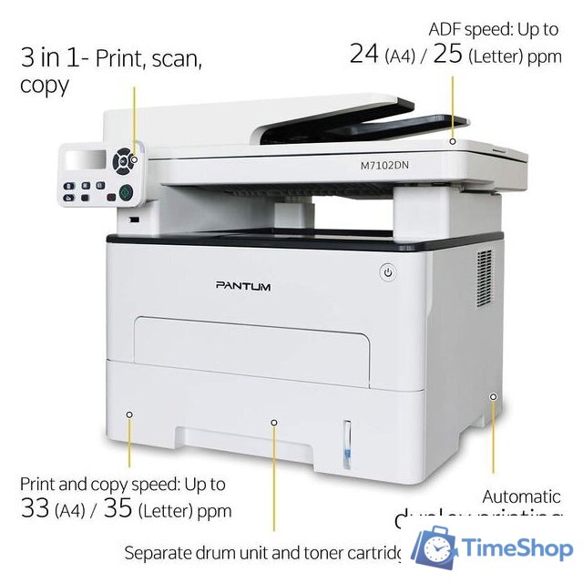 МФУ Pantum M7102DN - Изображение №2 — Интернет-магазин Time-Shop