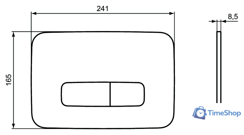 Панель смыва Ideal Standard ProSys Oleas M3 (хром) R0123AA - Изображение №3 — Интернет-магазин Time-Shop