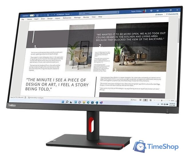 Монитор Lenovo ThinkVision S27i-30 63DFKAT4EU - Изображение №3 — Интернет-магазин Time-Shop