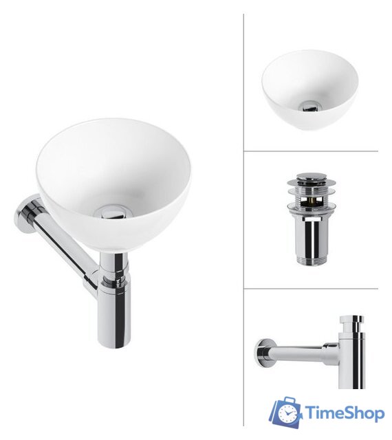 Умывальник Lauter 21601E + клапан 21190CH + сифон 21635CH (хром) - Изображение №1 — Интернет-магазин Time-Shop