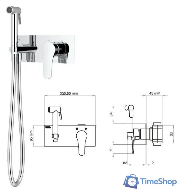 Гигиенический душ Teska Elsa Pro BTK6406 - Изображение №4 — Интернет-магазин Time-Shop