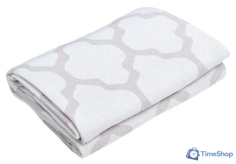 Покрывало Vladi Орнамент 150x200 50154 (белый/бежевый) - Изображение №1 — Интернет-магазин Time-Shop