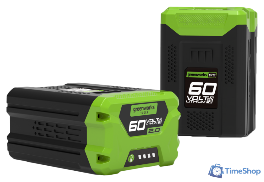Аккумулятор Greenworks G60B2 (60В/2 Ah) - Изображение №2 — Интернет-магазин Time-Shop