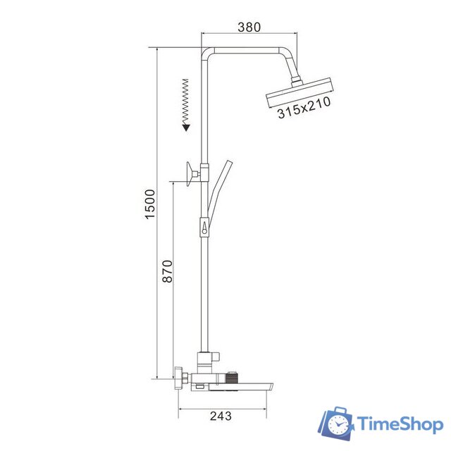 Душевая система  Rose R1896T - Изображение №17 — Интернет-магазин Time-Shop