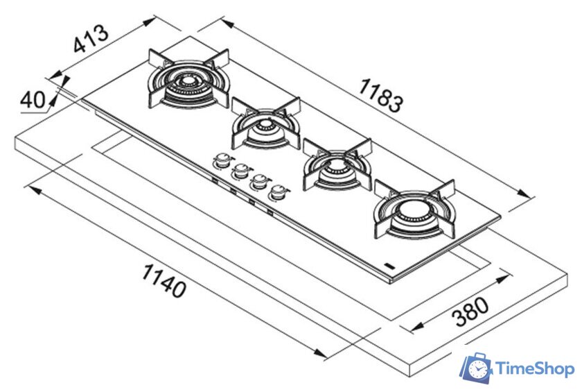 Варочная панель Franke FHCR 1204 3G TC HE XA C - Изображение №2 — Интернет-магазин Time-Shop
