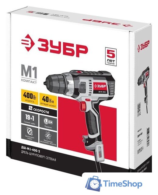 Дрель-шуруповерт Зубр ДШ-М1-400-2 - Изображение №6 — Интернет-магазин Time-Shop