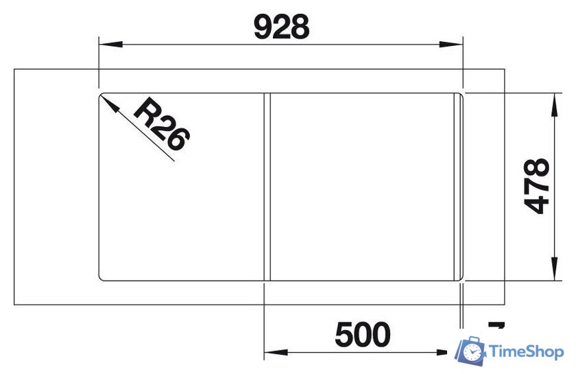 Кухонная мойка Blanco Lantos 5 S-IF 517281 (нержавеющая сталь) - Изображение №4 — Интернет-магазин Time-Shop