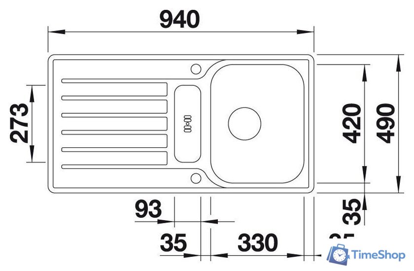 Кухонная мойка Blanco Lantos 5 S-IF 517281 (нержавеющая сталь) - Изображение №3 — Интернет-магазин Time-Shop