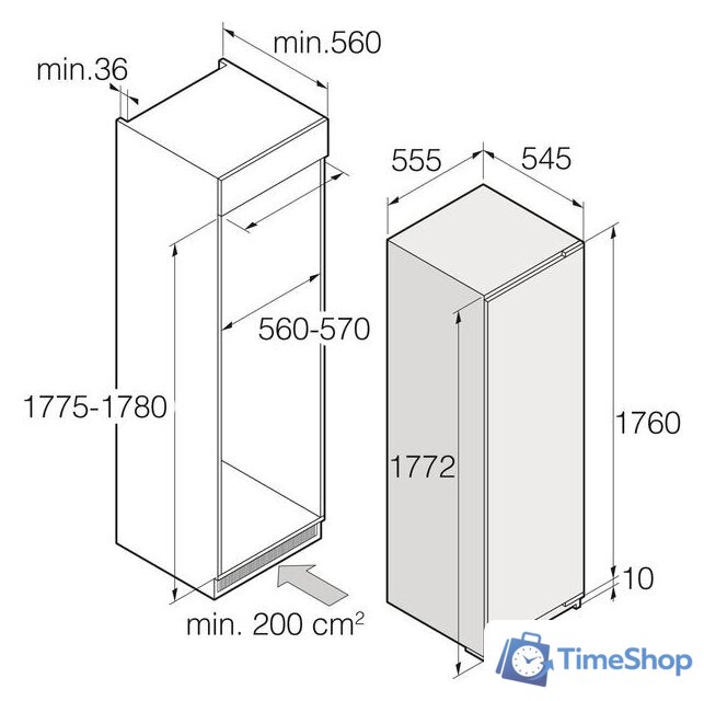 Однокамерный холодильник ASKO R31842I - Изображение №2 — Интернет-магазин Time-Shop