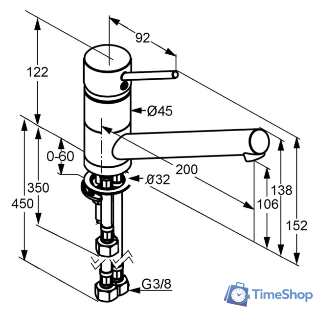 Смеситель Kludi Scope 339390575 (хром) - Изображение №2 — Интернет-магазин Time-Shop