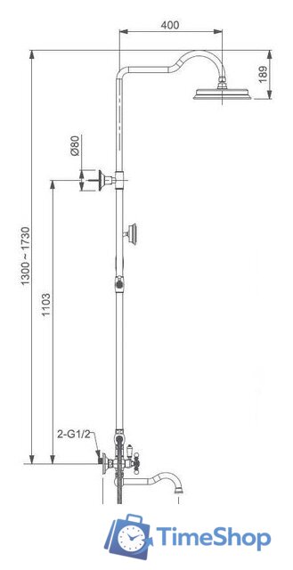 Душевая система  Gappo G2489 - Изображение №8 — Интернет-магазин Time-Shop