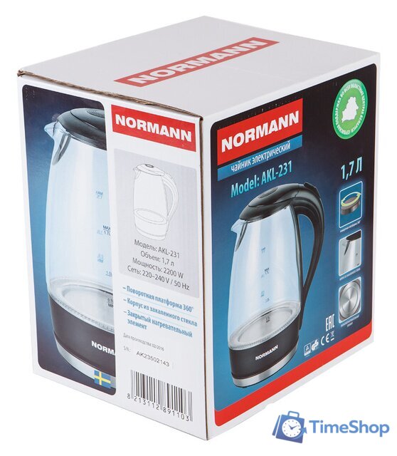 Электрический чайник Normann AKL-231 - Изображение №10 — Интернет-магазин Time-Shop