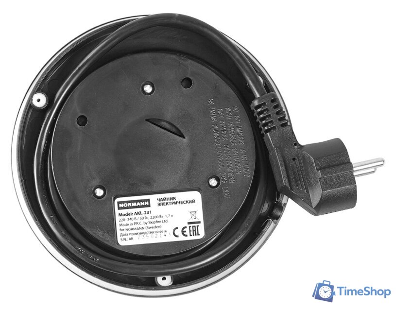 Электрический чайник Normann AKL-231 - Изображение №9 — Интернет-магазин Time-Shop