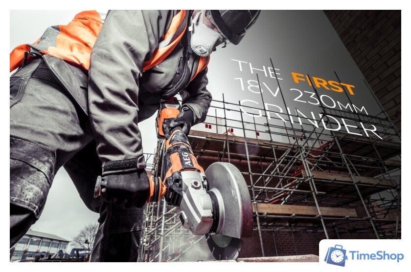 Угловая шлифмашина AEG Powertools BEWS18-230BL-0 (без АКБ) - Изображение №2 — Интернет-магазин Time-Shop