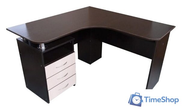 Стол Компас мебель КС-003-23 (венге темный/дуб молочный) - Изображение №1 — Интернет-магазин Time-Shop