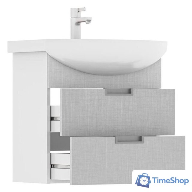  Volna Тумба под умывальник Vario Sf 60.2Y Балтика (лен, подвесная) - Изображение №2 — Интернет-магазин Time-Shop