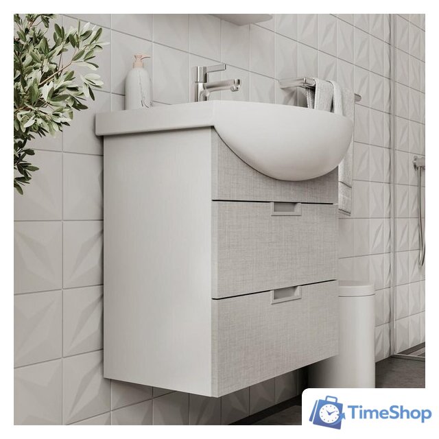  Volna Тумба под умывальник Vario Sf 60.2Y Балтика (лен, подвесная) - Изображение №6 — Интернет-магазин Time-Shop