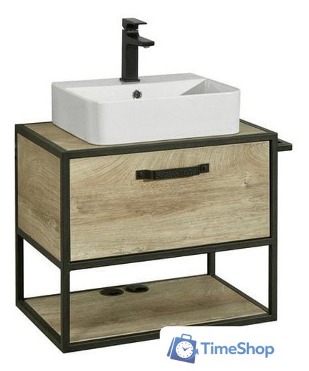  Акватон Тумба Фабрик 65 под умывальник Джой-3 (дуб эндгрейн) - Изображение №1 — Интернет-магазин Time-Shop