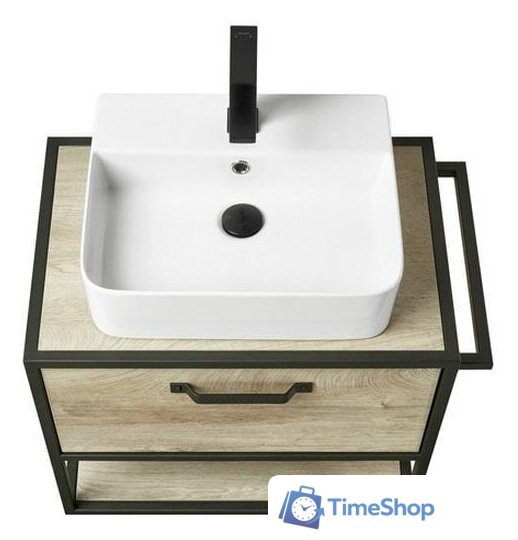  Акватон Тумба Фабрик 65 под умывальник Джой-3 (дуб эндгрейн) - Изображение №2 — Интернет-магазин Time-Shop