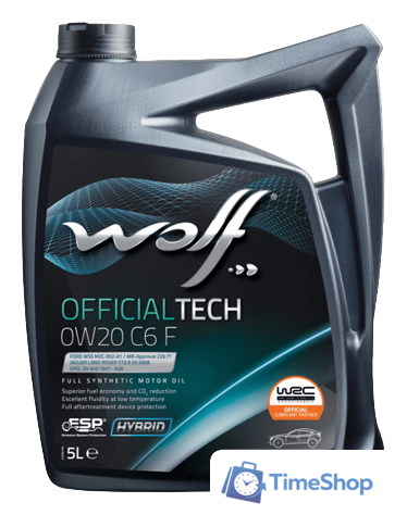 Моторное масло Wolf OfficialTech 0W-20 C6 F 5л - Изображение №1 — Интернет-магазин Time-Shop