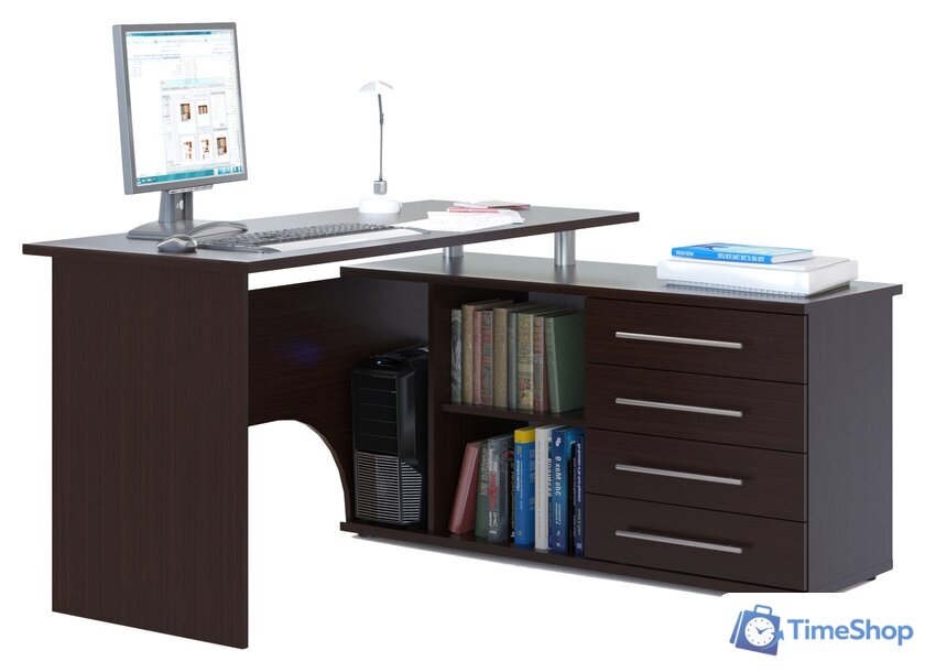 Стол Сокол КСТ-109 правый (венге) - Изображение №1 — Интернет-магазин Time-Shop