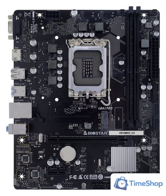 Материнская плата BIOSTAR H610MHC 2.0 Ver. 6.0 - Изображение №1 — Интернет-магазин Time-Shop